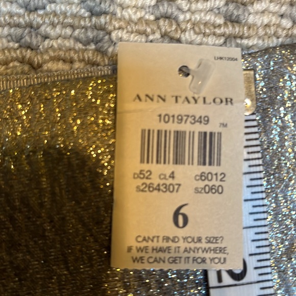 New with tags Ann Taylor silver holiday skirt size 6 - Picture 5 of 9